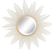 Stonebriar Sunburst Wall mirror 24 Inch Gold