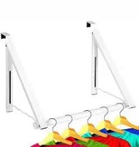 The Door Hanger - Over The Door Rack For Hanging Towels Coats &amp; Clothes-WHITE