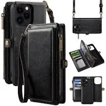 MInCYB Leather Wallet Case for iPhone 12 Pro Max