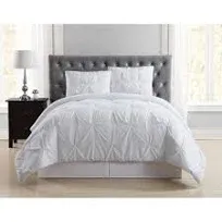  CS1969WTTX-150<wbr/>0 Pleated Comforter Set Twin XL White Traditional