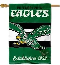 Philadelphia Eagles Vintage Throwback Retro House Flag Banner