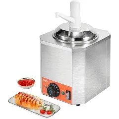 VEVOR Electric Bottle Warmer with Bottle 0.57 qt. Commercial Cheese Dispenser - Square