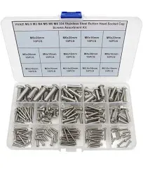 HVAZI Metric Button Head Socket Cap Screws Assortment Kit