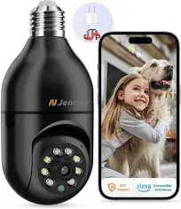 Jennov Light Bulb Security Camera Wireless Outdoor