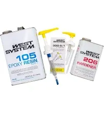 West System 105-B Epoxy Resin Slow Epoxy Hardener Mini Pump Set