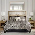 Madison Park Aubrey Queen Black 12 Piece Complete Bed Set MP10-333