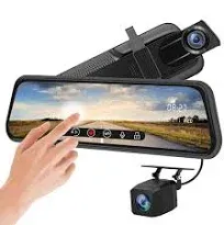 J Junsun 10 Inch Mirror Dash Cam