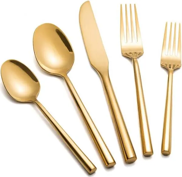 Kelenfer Gold Stainless Steel Flatware Set