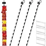 HawHawToys Hanging Merchandise Strips with Hooks , Pack of 4 – 31”Chip Rac