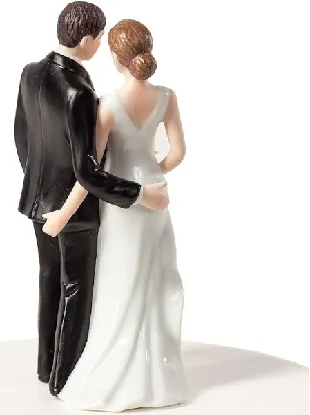 "Funny Sexy" African American Wedding Bride and Groom Cake Topper Figurine - Wedding Collectibles