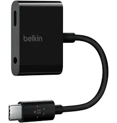 Belkin RockStar 3.5mm Audio + USB-C Charge Adapter