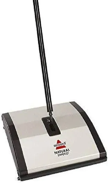 Bissell Natural Sweep Carpet and Floor Sweeper with Dual Brush Rotating System and 2 Corner Edge Brushes, 92N0A, 4.2 lb.