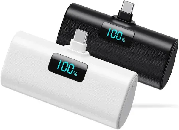 2-pack Small Portable Charger for iPhone 15 Series