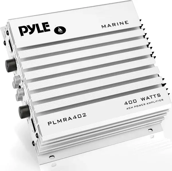 Pyle Hydra Marine Amplifier,  PLMRA402 Elite Series 400 Watt 4 Channel Audio Amp