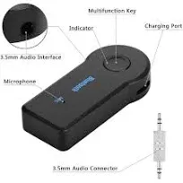 Bluetooth Receiver 5.0 Wireless Audio Receiver, 3.5Mm Jack AUX Car Audio/Wired H