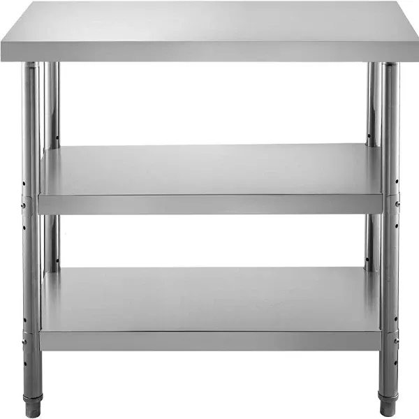 VEVOR Commercial Stainless Steel Table BBQ Prep Table