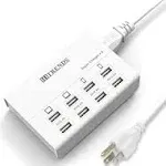 USB Charger, HITRENDS 8 Ports Charging Station 60W/12A Multi Port USB Charging