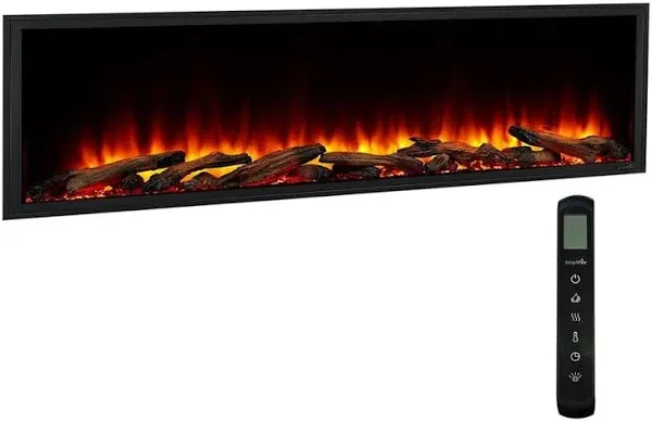 SimpliFire Scion Clean Face Linear Electric Fireplace SF-SC55-BK