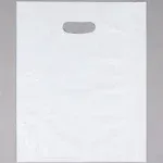 White LDPE Die Cut Handle Plastic Bag