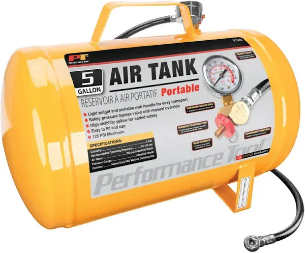 Performance Tool 5 Gallon Portable Air Tank | W10005