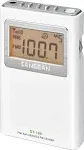 Sangean DT-160 AM/FM Stereo Pocket Radio with 100 Operating Hours on 2 AA Batter