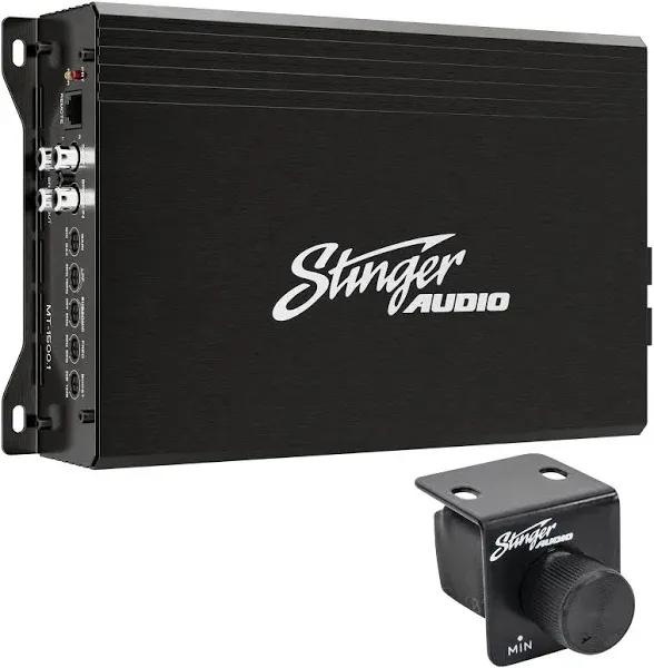 Stinger Audio MT15001 Monoblock 1500 Watt RMS Car Audio Subwoofer Amplifier with Remote Subwoofer Level Control Class D MOSFET