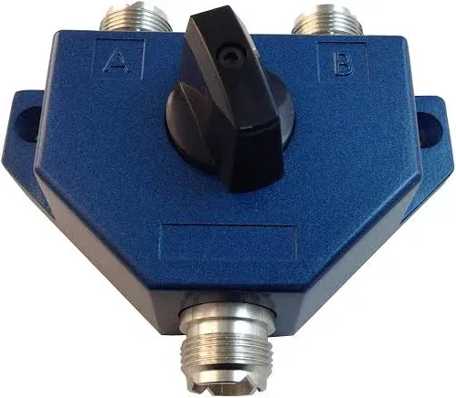 Anteenna TW-102BLUE 2 Position Coaxial Switch for 144/440MHz HAM CB or HF/VHF/UHF Radio UHF Female Connector Plated NI