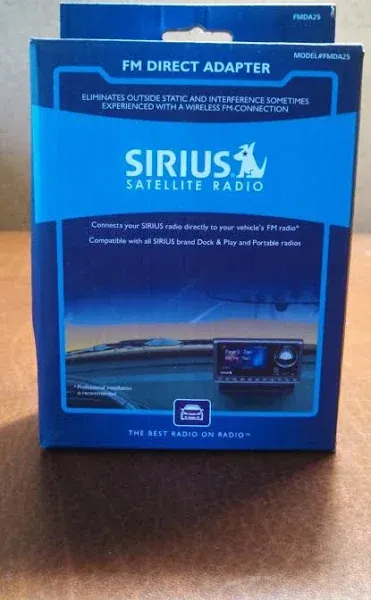 FMDA25 FM Direct Adapter for all Sirius XM Radios w/ FM Out (New)