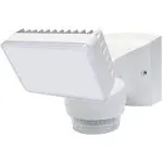 IQ America 180-Degree White Motion Activated Outdoor LED Flood Light