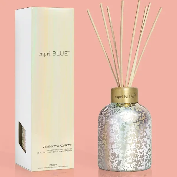 Capri Blue Pineapple Flower Mercury Iridescent Petite Reed Diffuser