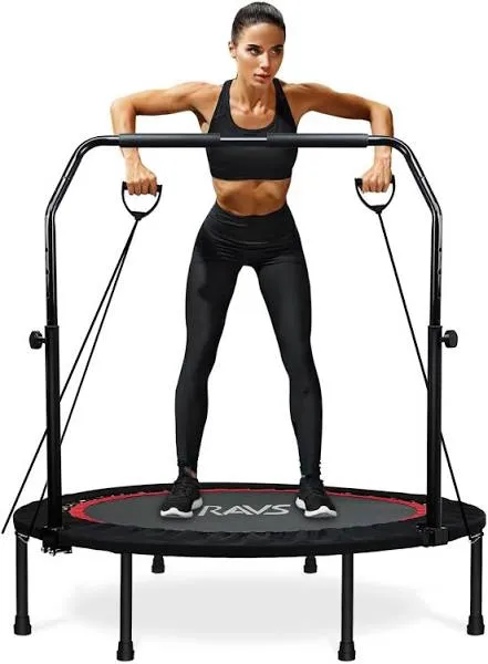 RAVS Mini Trampoline for Kids Adults 40&#034; Foldable Fitness Rebounder Trampoline