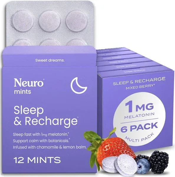 NeuroGum Neuro Melatonin 1 mg Sleep & Recharge Mints