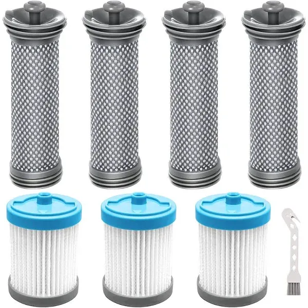 Replacement Vacuum Filter Replacement Kit for Tineco A11 Hero, A10 Hero, A10 Master, A11 Master PURE ONE S11, PWRHERO11 Snap S11 S15 Cordless Vacuum Cleaner, 4 Pack Pre-Filters, 3 Pack Post-Filters