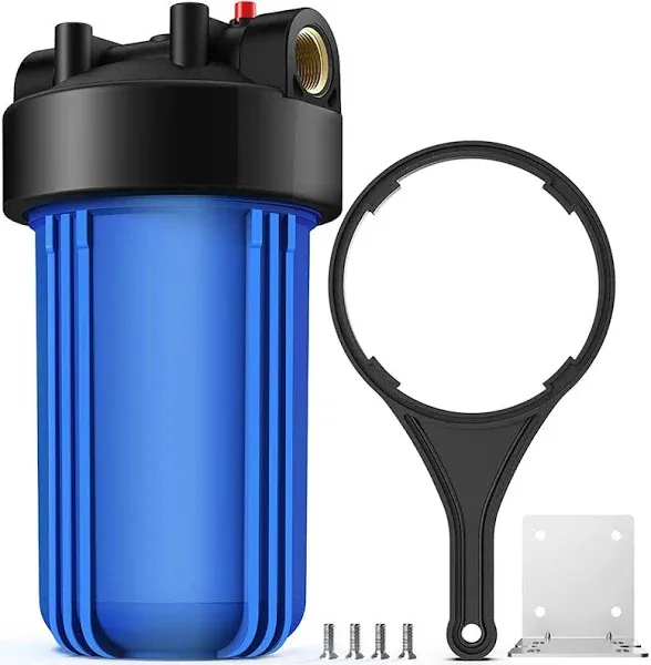 Whole House Big Blue Water Filter Housing for 4.5&#034; x 10&#034; Filtration Cartridge