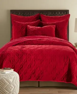 Caserta Velvet Red Bedspread - Levtex Home