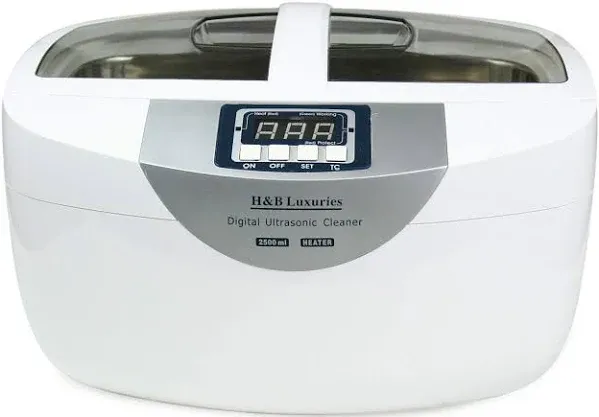 H&B Luxuries Industrial Grade 160 Watts 2.5 Liters Digital Heated Ultrasonic Cleaner