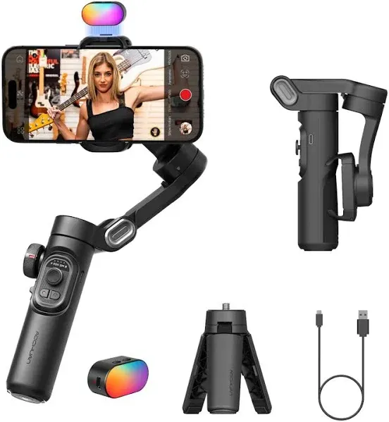 AOCHUAN Smart X Dual-position Gimbal Mobile Phone Stabilizer 3-axis Handheld Anti-shake Video VLOG Balance Selfie Stand