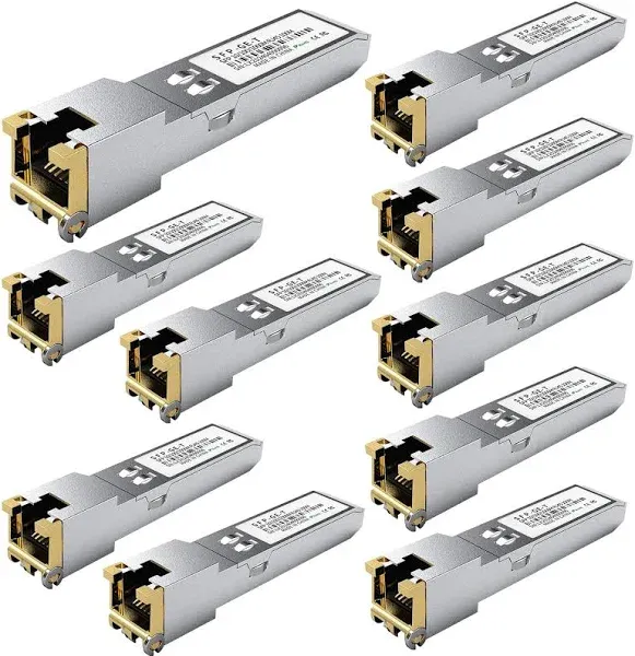 2pcs 1000Base-T Gigabit SFP to RJ45 Copper Ethernet Transceiver