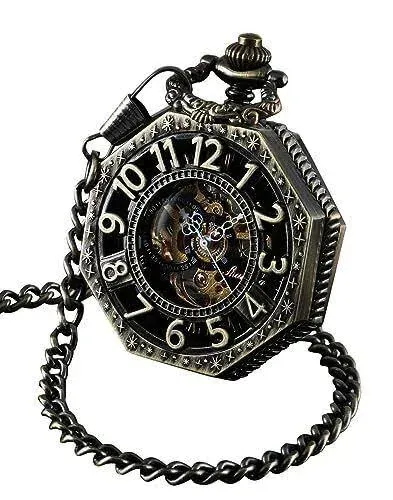 Steampunk Mechanical Hand Winding Pocket Watch