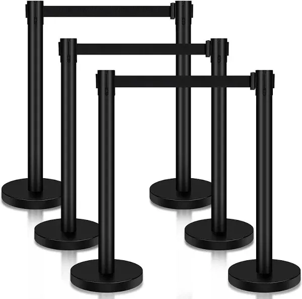 Therwen 8 Pcs Crowd Control Stanchions Set