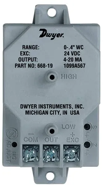 Dwyer 668-6 668 Pressure Transmitter