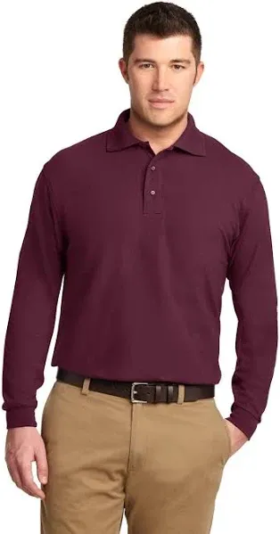 Port Authority Men's Silk Touch Long Sleeve Polo