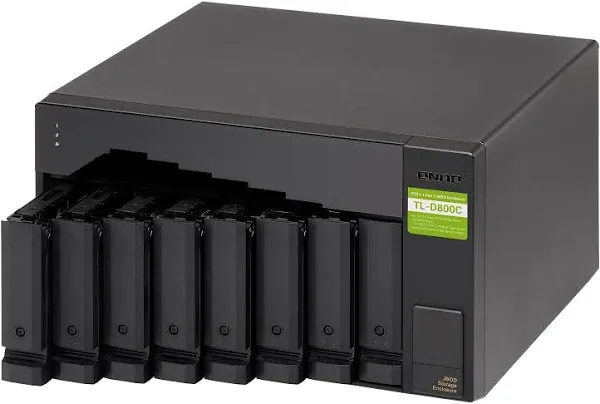 QNAP TL-D800C External Expansion Drive 64tb Expansion 8x8tb Toshiba Enterprise Capacity HDD Drives Installed