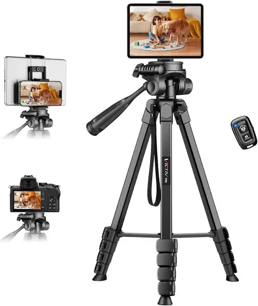 VICTIV Phone Tripod 68" Tablet Tripod for iPad iPhone with Universal Holder