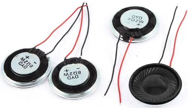 uxcell a15080600ux0275 Metal Shell Round Internal Magnet Speaker 2W 8 Ohm (Pack of 4)