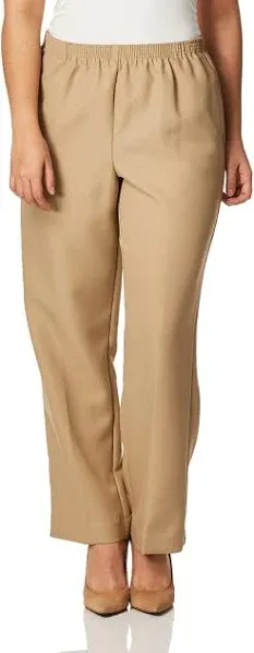 Alfred Dunner Womens Solid Pocketed Dress Pants