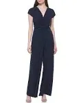 Vince Camuto Womens Twist Front Jumpsuit