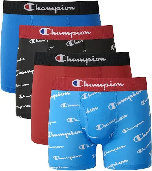 Champion Boys' Everyday Active Stretch Boxer Briefs, 4-Pack, Sizes S-XL