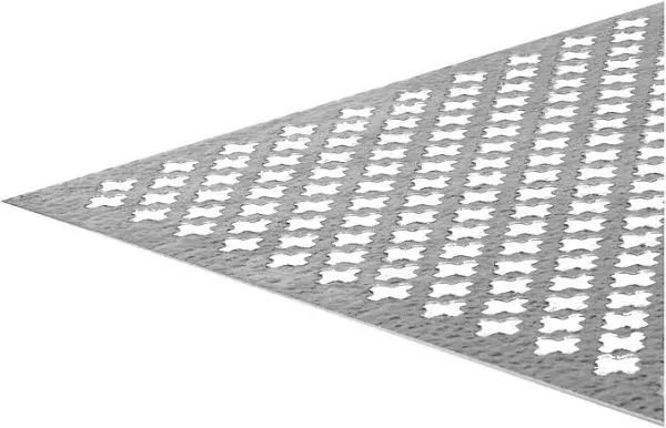 Union Jack Perforated Aluminum Sheet, .020 x 24 x 36 In., Silver