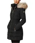 Laundry by Shelli Segal Black Cinch Waist Puffer (M)